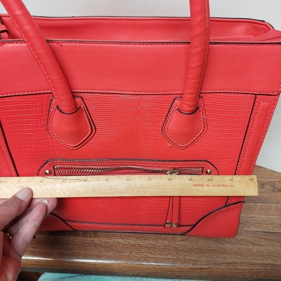 ALDO Candy Apple Red Tote Bag Purse - Picture 16 of 16